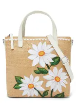 Daisy Dee Straw Embroidered Tote