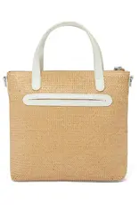 Daisy Dee Straw Embroidered Tote