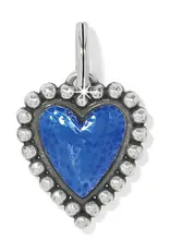 One Heart Love Charm in Blue