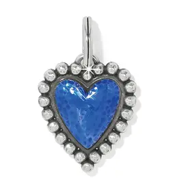One Heart Love Charm in Blue