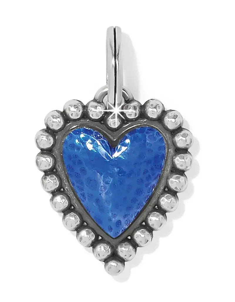 One Heart Love Charm in Blue