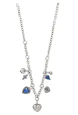 One Heart Love Charm in Blue