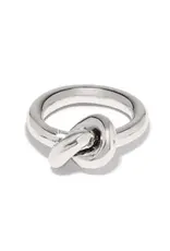 Interlok Single Knot Ring In Silver