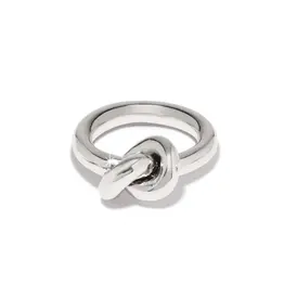 Interlok Single Knot Ring In Silver