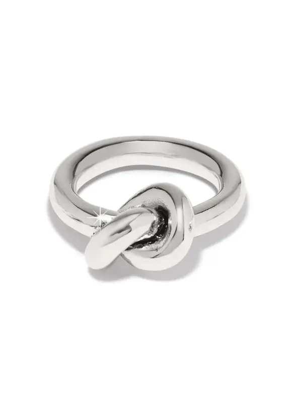 Interlok Single Knot Ring In Silver