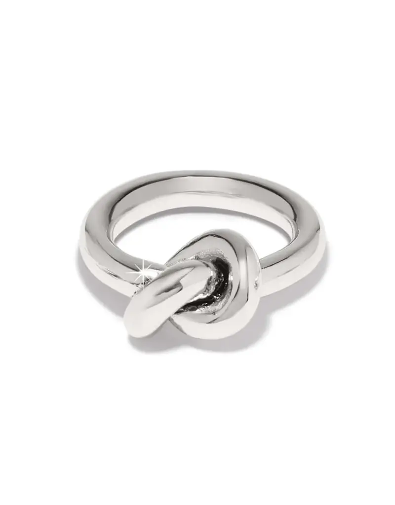 Interlok Single Knot Ring In Silver