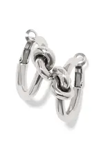 Interlok Single Knot Hoop In Silver