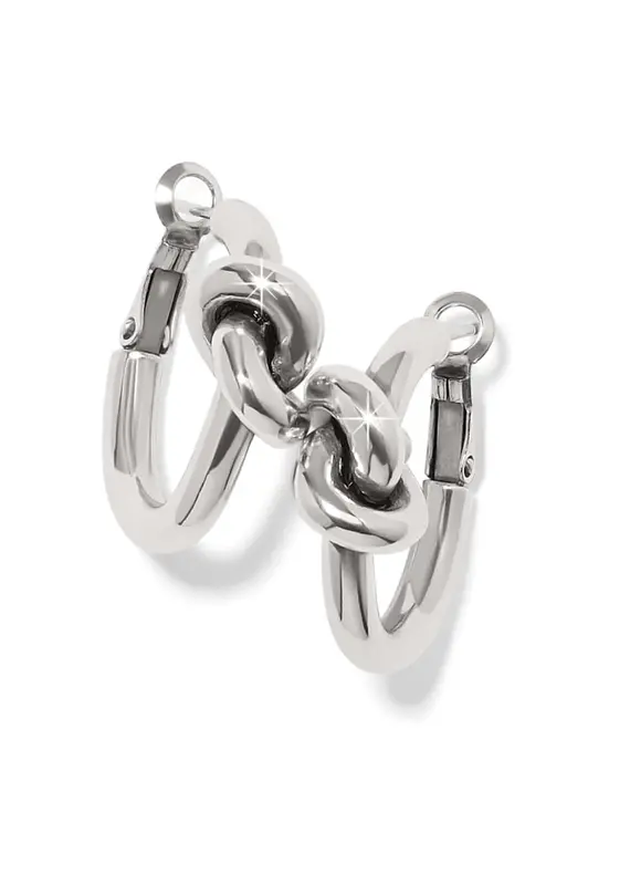 Interlok Single Knot Hoop In Silver