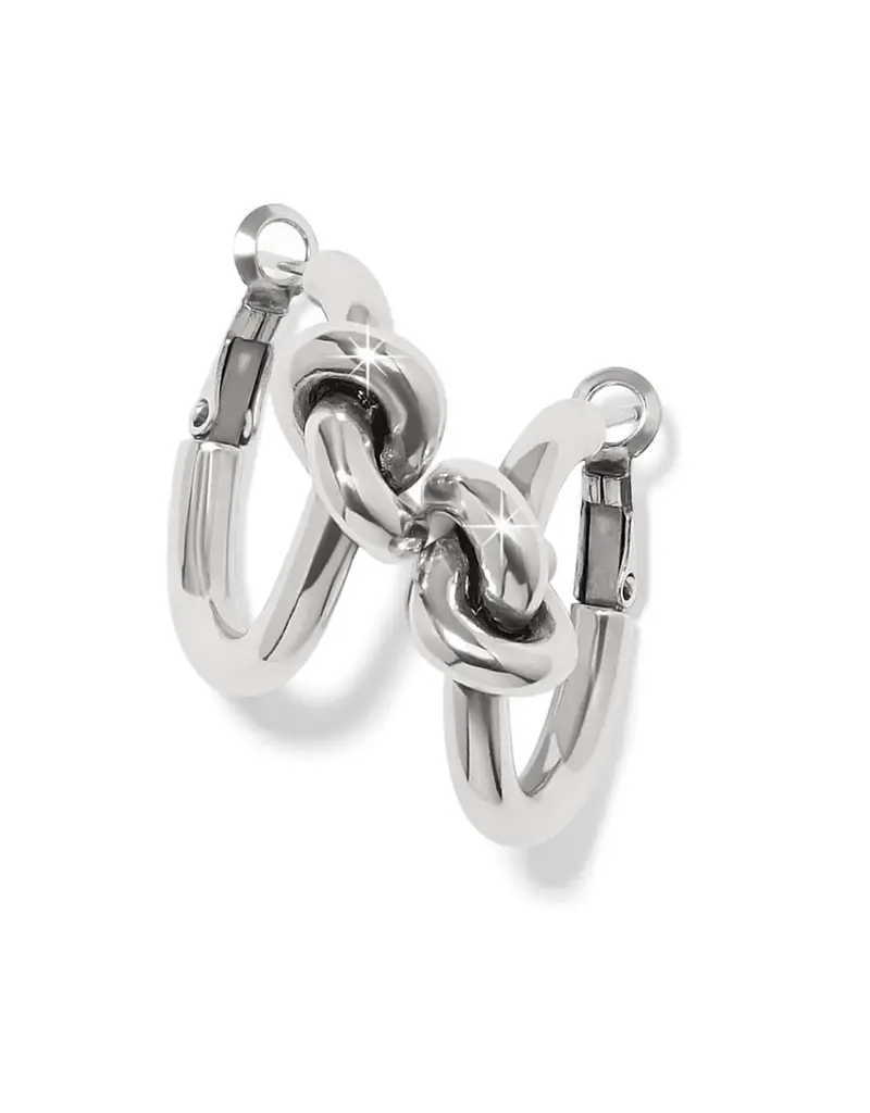 Interlok Single Knot Hoop In Silver
