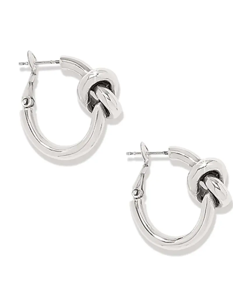 Interlok Single Knot Hoop In Silver