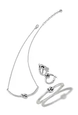 Interlok Single Knot Hoop In Silver