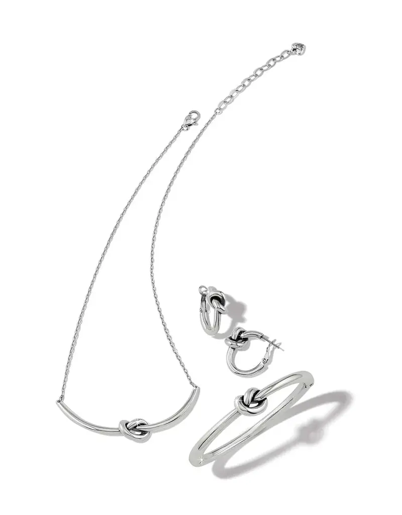 Interlok Single Knot Hoop In Silver