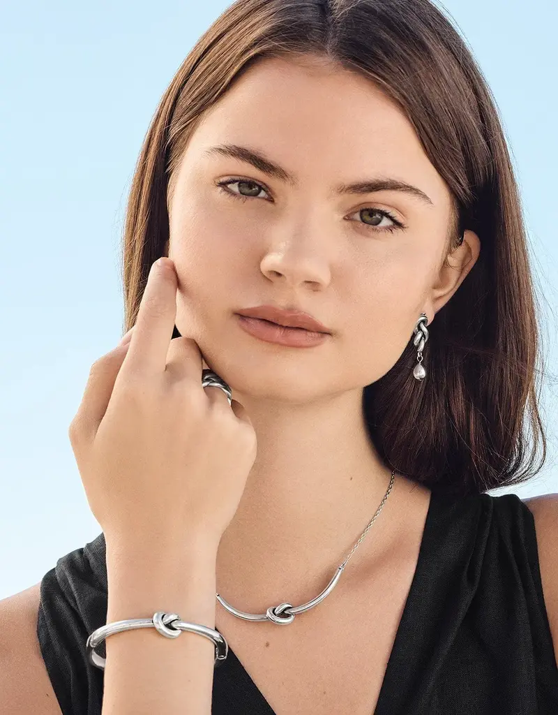 Interlok Single Knot Drop in Silver