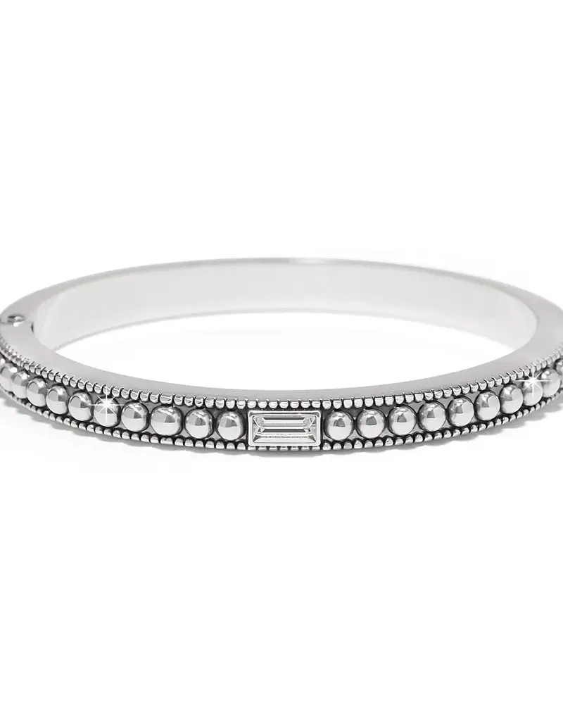 Pretty Tough Gem Hinged Bangle in Crystal