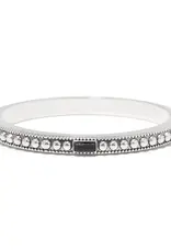 Pretty Tough Gem Hinged Bangle in Black