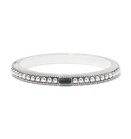 Pretty Tough Gem Hinged Bangle in Black