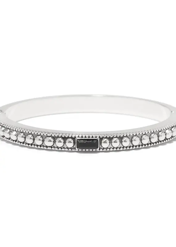 Pretty Tough Gem Hinged Bangle in Black