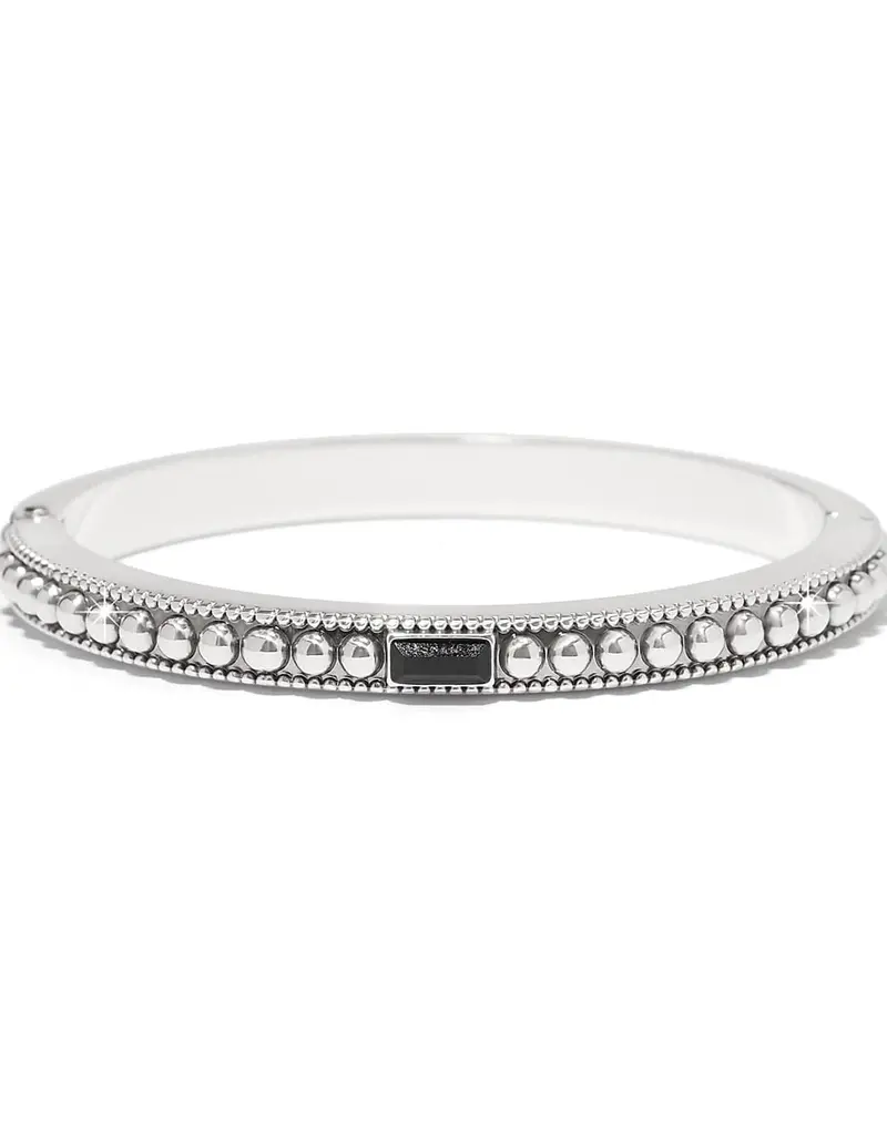 Pretty Tough Gem Hinged Bangle in Black