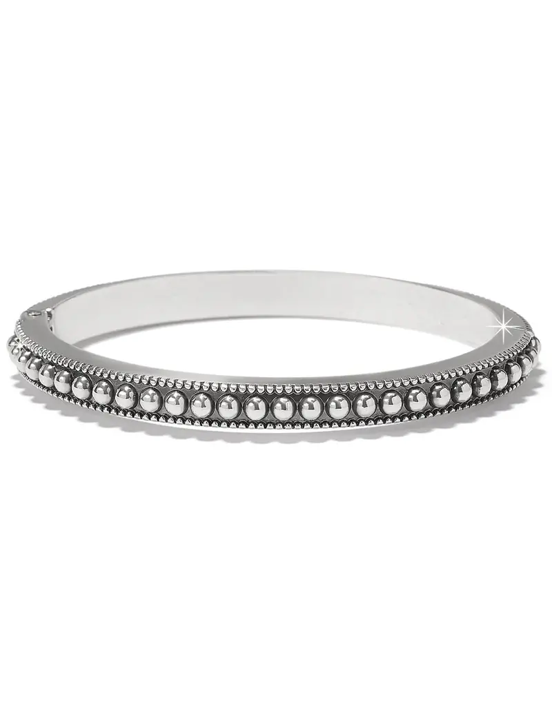 Pretty Tough Gem Hinged Bangle in Black