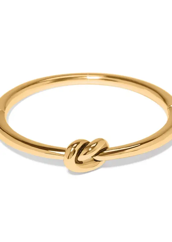 Interlok Single Knot Hinged Bangle in Gold