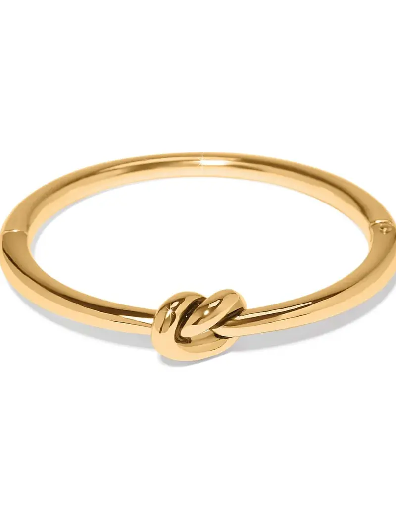 Interlok Single Knot Hinged Bangle in Gold
