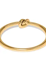 Interlok Single Knot Hinged Bangle in Gold
