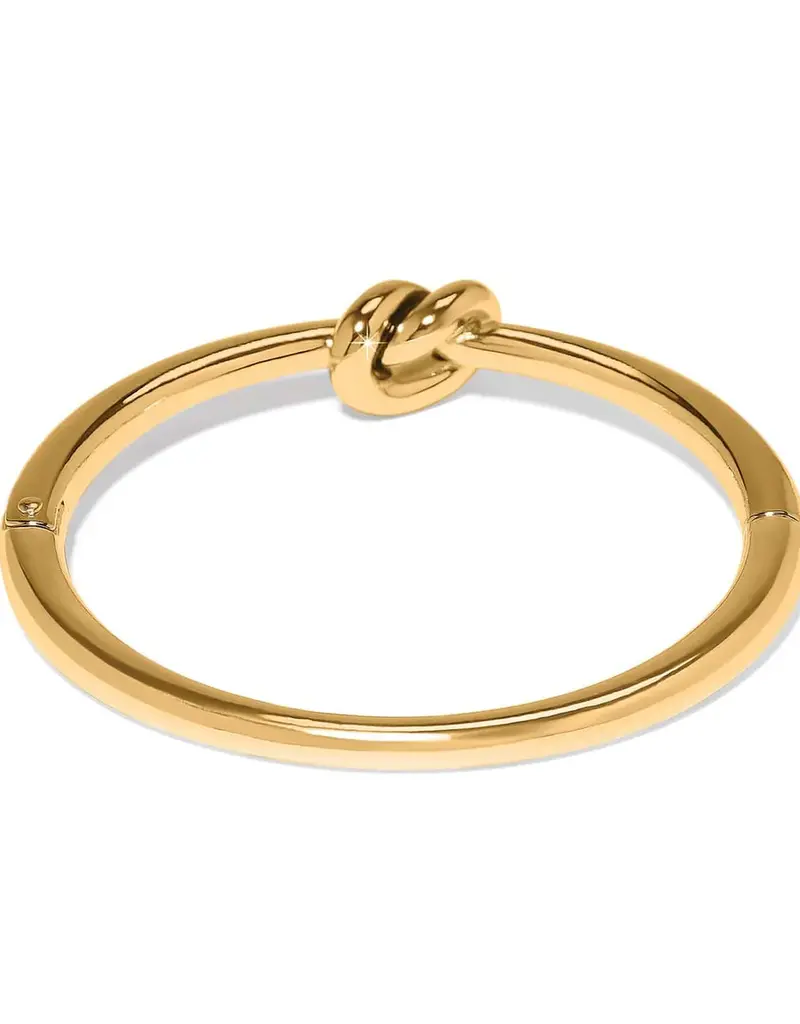 Interlok Single Knot Hinged Bangle in Gold