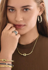 Interlok Single Knot Hinged Bangle in Gold