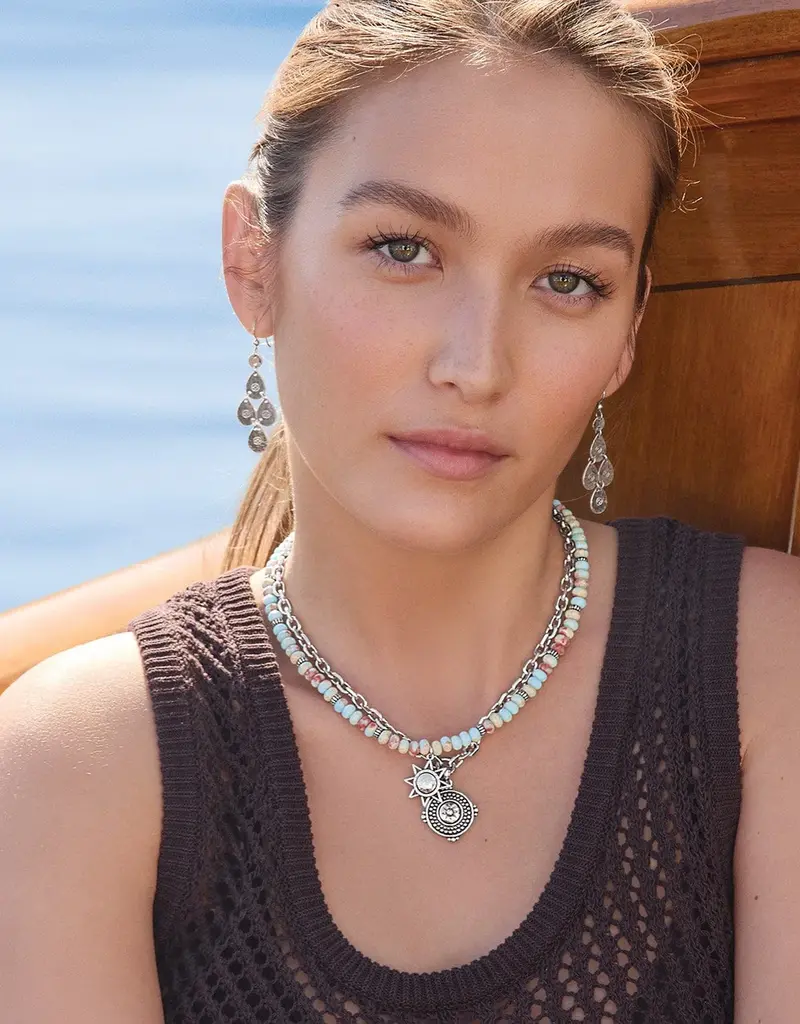 Mosaic Mojave Beam Beaded Necklace