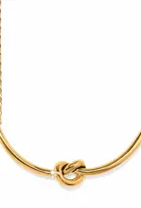 Interlok Single Knot Necklace in Gold