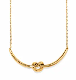 Interlok Single Knot Necklace in Gold