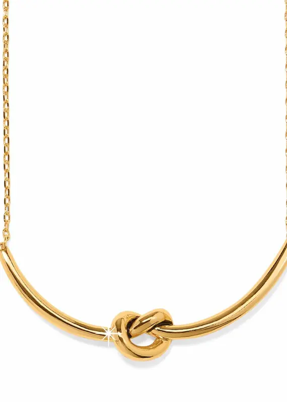 Interlok Single Knot Necklace in Gold