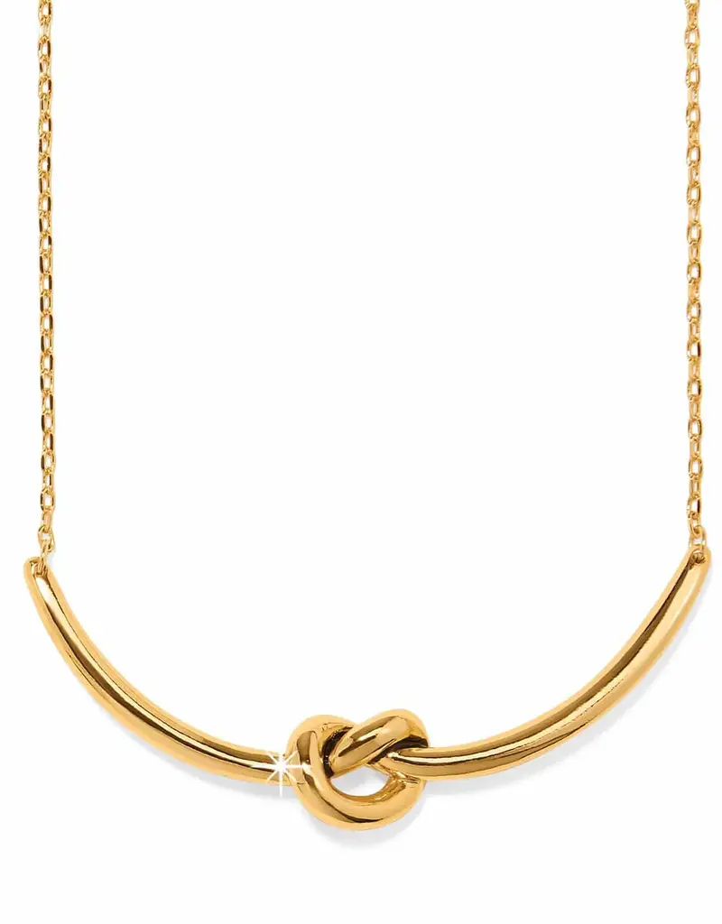 Interlok Single Knot Necklace in Gold