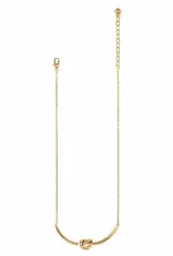 Interlok Single Knot Necklace in Gold