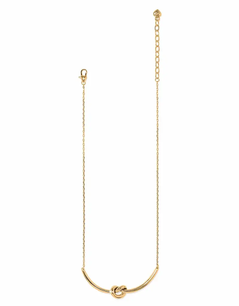 Interlok Single Knot Necklace in Gold