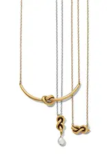 Interlok Single Knot Necklace in Gold