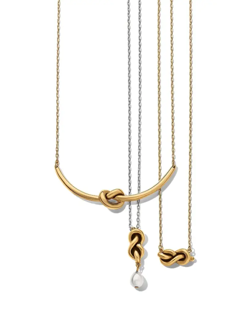 Interlok Single Knot Necklace in Gold