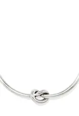 Interlok Single Knot Necklace in Silver