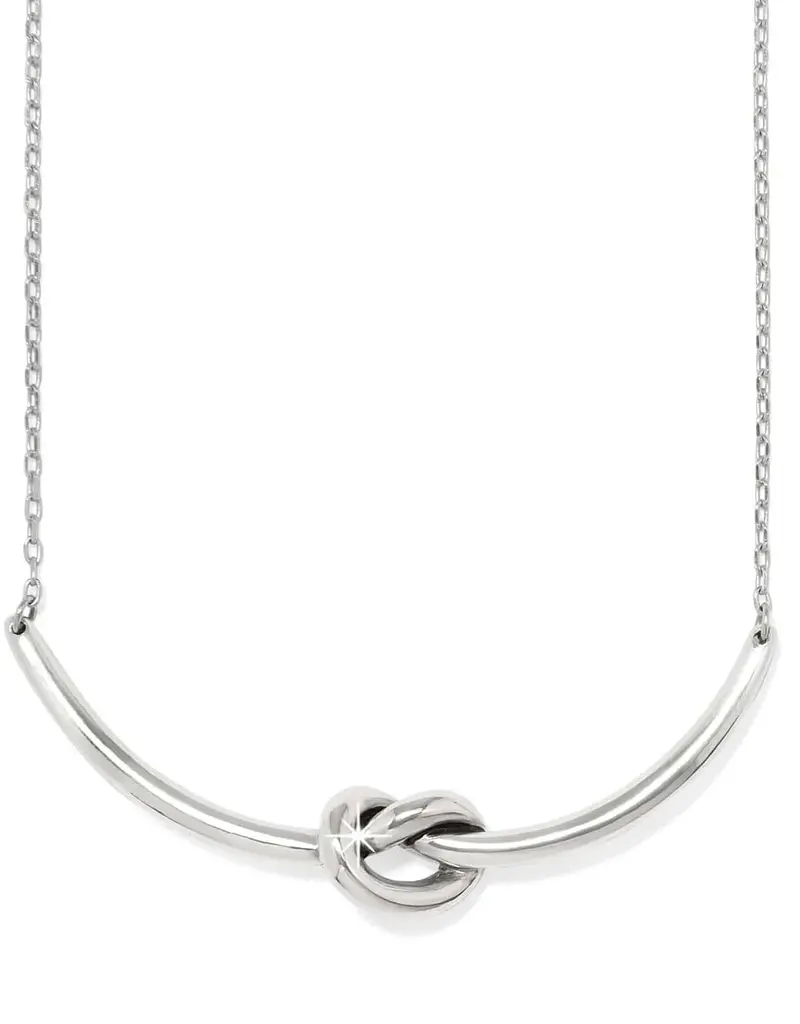 Interlok Single Knot Necklace in Silver