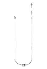 Interlok Single Knot Necklace in Silver