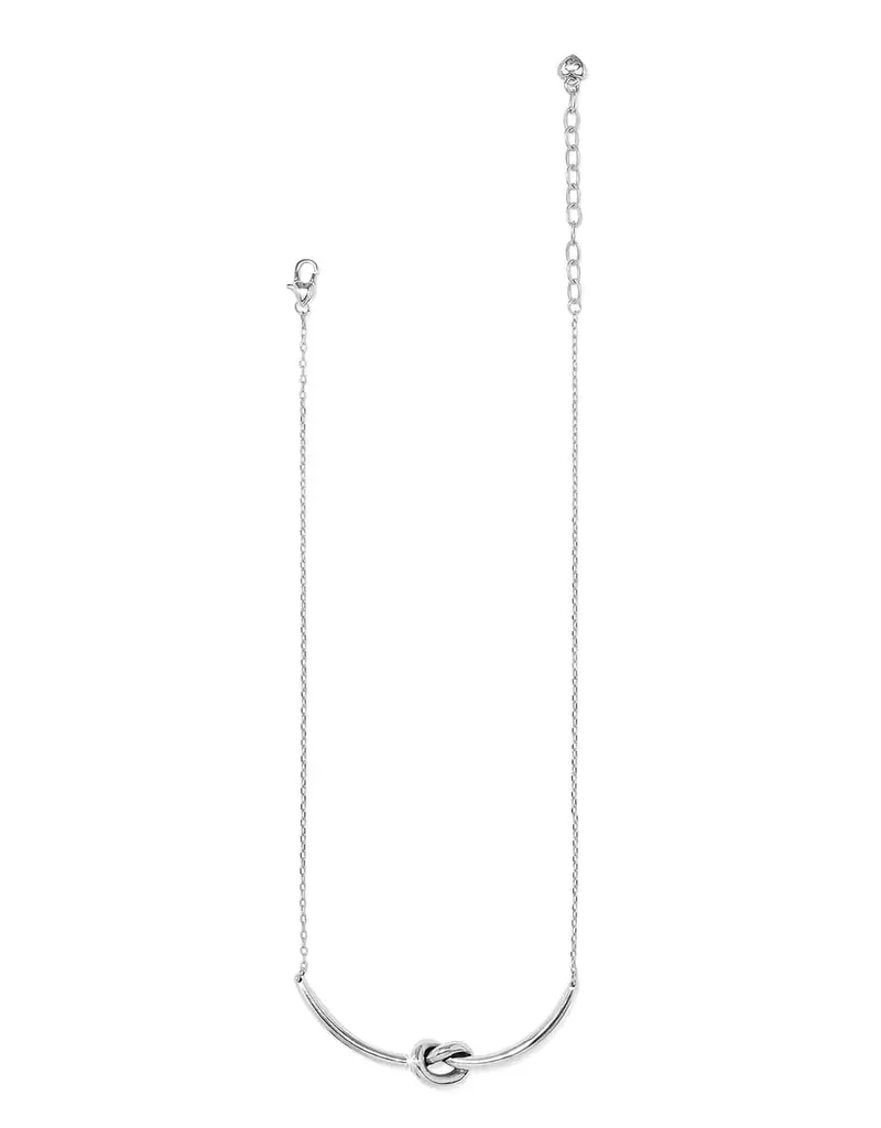 Interlok Single Knot Necklace in Silver