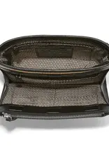 Jordyn Straw Crossbody Organizer in Black