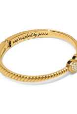 Celestia Heart Hiinged Bangle in Gold