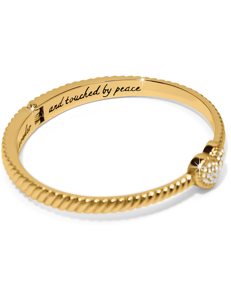 Celestia Heart Hiinged Bangle in Gold