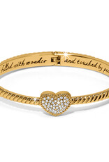 Celestia Heart Hiinged Bangle in Gold