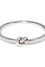 Interlok Single Knot Hinged Bangle in Silver