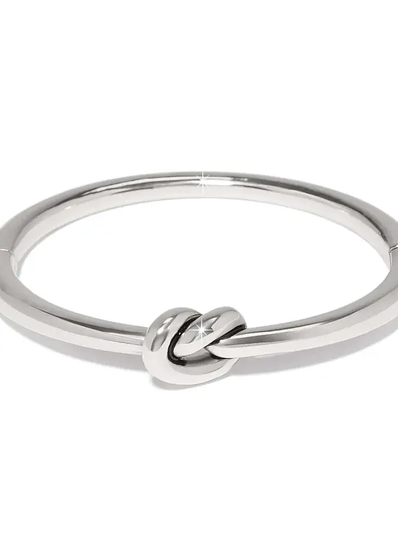 Interlok Single Knot Hinged Bangle in Silver