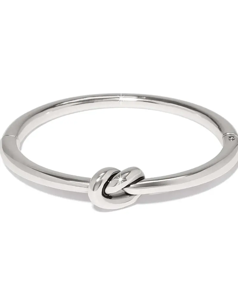 Interlok Single Knot Hinged Bangle in Silver
