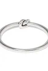 Interlok Single Knot Hinged Bangle in Silver