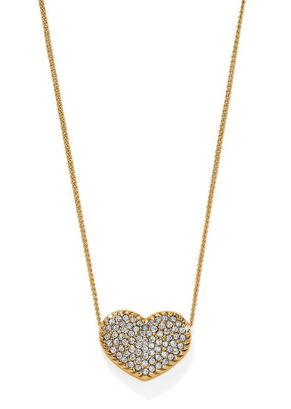 Illumina Celeste Heart Bold Necklace in Gold
